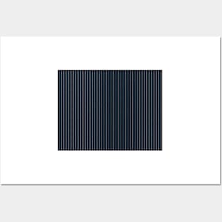 Grey Pinstripe pattern Posters and Art